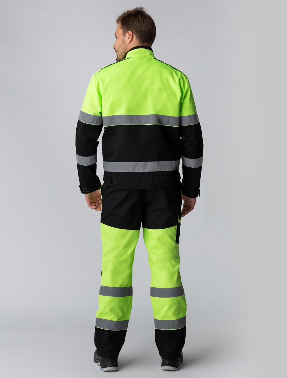 Костюм дорожник Сигнал-1 (тк.Балтекс,210) брюки, лимонный/черный