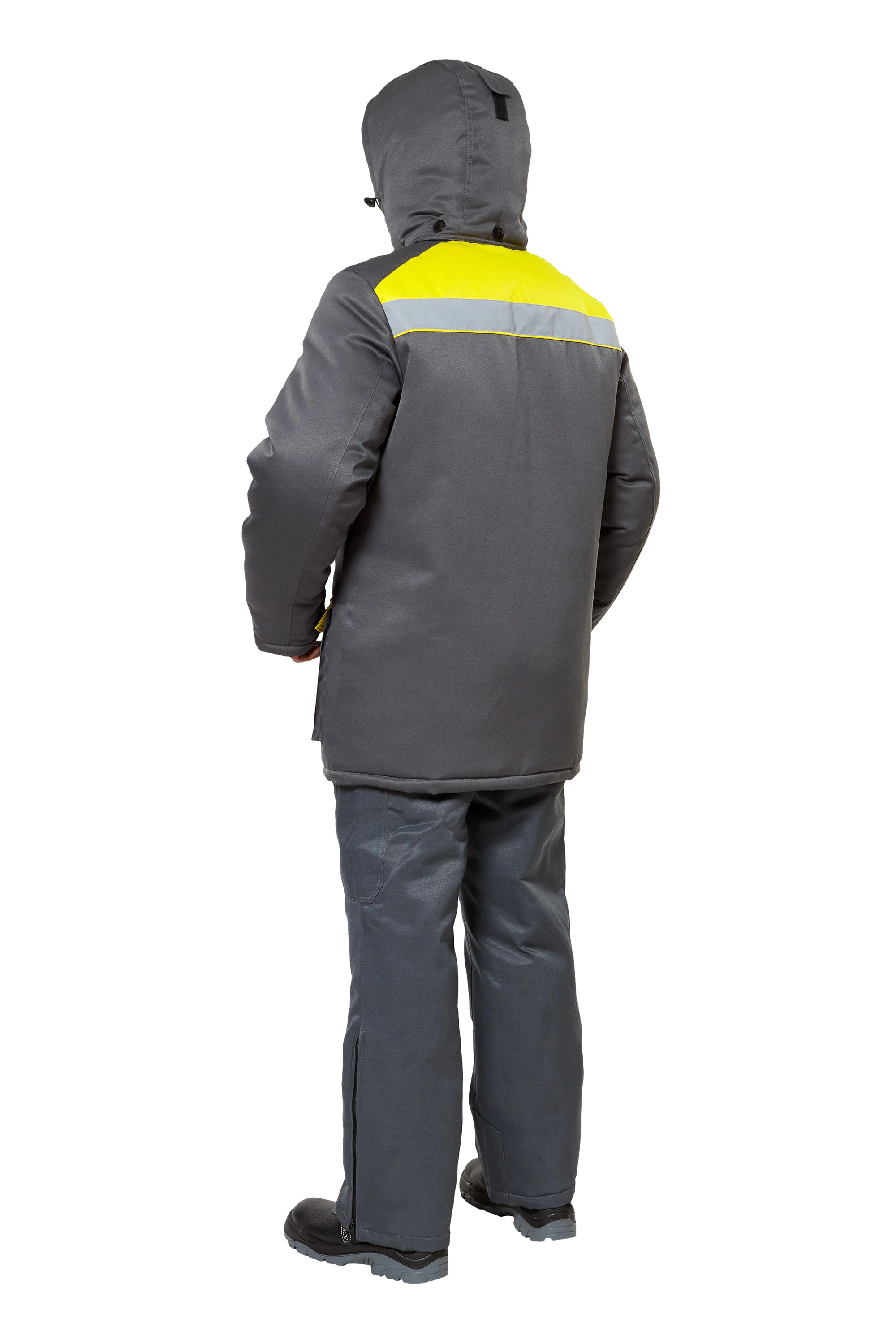 Куртка 'Прим' серый/желтый