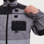 Костюм «Канзас» ткань 240гр, СОП, куртка+п/к, цвет св.серый с черным