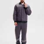 Костюм «Корпус» (куртка+БРЮКИ) тк. смесовая 65/35, пл. 240 г/м2, цв. т.серый/черный/св.серый