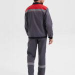Костюм «Корпус» (куртка+п/к) тк. смесовая 65/35, пл. 240 г/м2, цв. т.серый/черный/красный