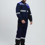 Костюм Вивантек-1 СОП К. (тк.Смесовая МВО,240) брюки, т.синий/черный/васильковый