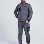 Куртка ProfLineLeader (тк.Хлопок/Спандекс,260), серый/черный