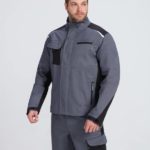 Куртка ProfLineLeader (тк.Хлопок/Спандекс,260), серый/черный