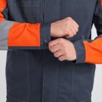 Костюм Бриготек-2 СОП (тк.Смесовая,260) п/к, т.серый/оранжевый