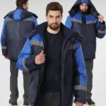 Куртка зимняя Лигор СОП (тк.OxLine,90), т.синий/васильковый