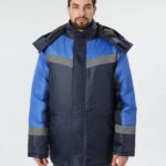 Куртка зимняя Лигор СОП (тк.OxLine,90), т.синий/васильковый