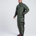 Костюм ProfLineLeader-1 (тк.Хлопок/Спандекс,260) брюки, хаки/черный