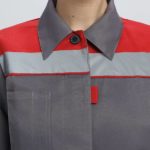 Костюм женский Веснис-1 СОП (тк.Смесовая,210) брюки, т.серый/красный