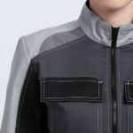 Костюм женский Вектрон-1 (тк.Смесовая,240) брюки, т.серый/св.серый/черный