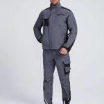 Костюм ProfLineLeader-1 (тк.Хлопок/Спандекс,260) брюки, серый/черный