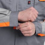Костюм Драга-2 (тк.Смесовая МВО,240) п/к, серый/св.серый/оранжевый
