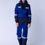 Костюм Антигнус-1 СОП (тк.Саржа,220) брюки, т.синий/васильковый