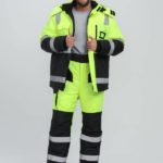 Костюм зимний сигнальный ProfLineSpecialist (тк.Оксфорд PU) брюки, желтый/черный