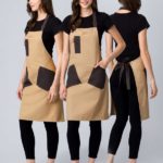 Фартук с грудкой универсальный Крафт (тк.Форвард,210), бежевый/коричневый (024)
