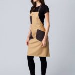 Фартук с грудкой универсальный Крафт (тк.Форвард,210), бежевый/коричневый (024)
